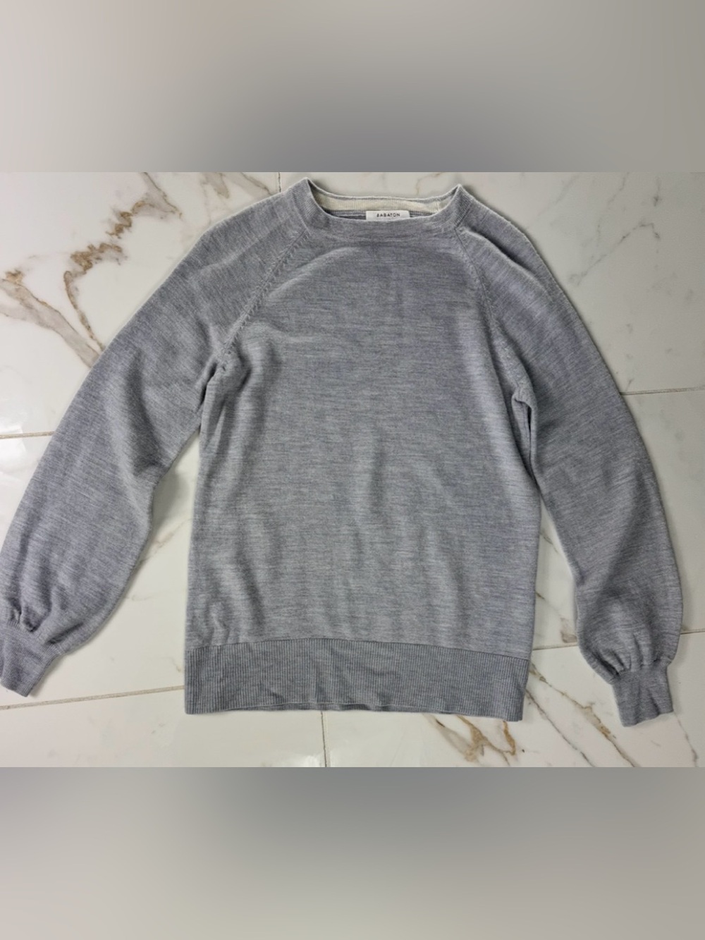💯 Merino wool-Babaton Light Heather Gray Women's Crewneck Sweater